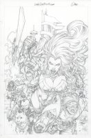 Lady Death Issue 18 Page Cover Comic Art