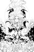 Lady Death Issue Ritual Page Cover Comic Art